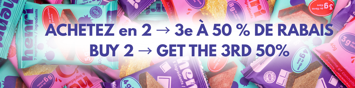 Buy 2 boxes, get the 3rd box at 50% !